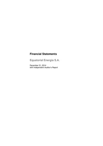Thumbnail Equatorial Energia Financial Statement 2014