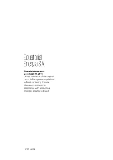 Thumbnail Equatorial Energia Financial Statement 2016