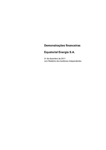 Thumbnail Equatorial Energia Financial Statement 2011