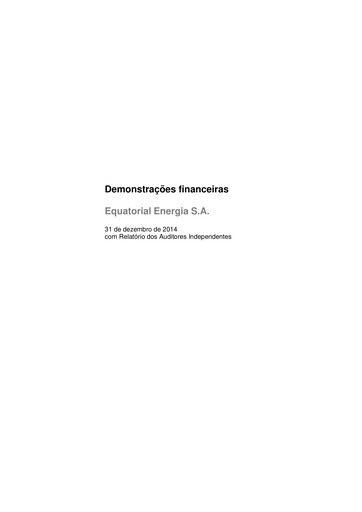 Thumbnail Equatorial Energia Financial Statement 2014