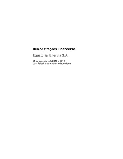 Thumbnail Equatorial Energia Financial Statement 2015