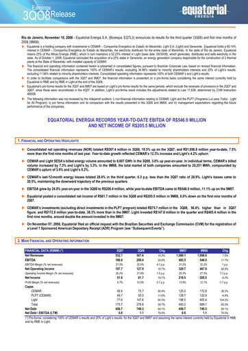 Thumbnail Equatorial Energia Quarterly Report 2008-q3