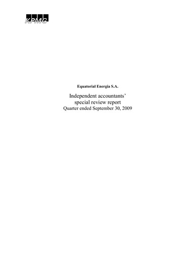 Thumbnail Equatorial Energia Quarterly Report 2009-q3