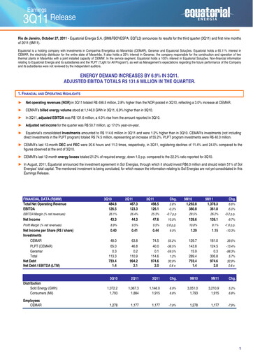 Thumbnail Equatorial Energia Quarterly Report 2011-q3