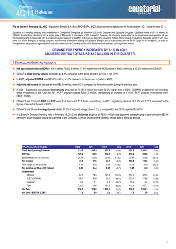 Thumbnail Equatorial Energia Quarterly Report 2011-q4