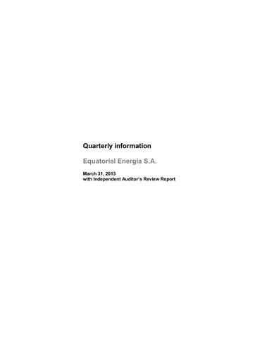 Thumbnail Equatorial Energia Quarterly Report 2013-q1