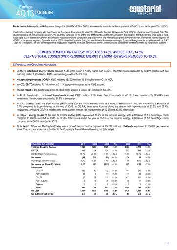 Thumbnail Equatorial Energia Quarterly Report 2013-q4