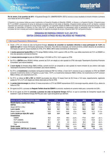 Thumbnail Equatorial Energia Quarterly Report 2010-q3