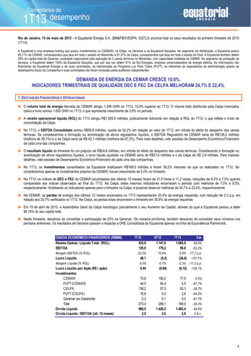 Thumbnail Equatorial Energia Quarterly Report 2013-q1