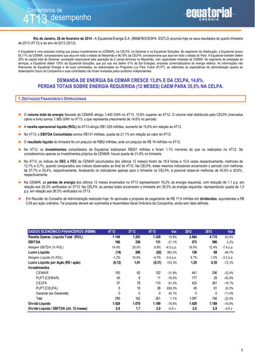 Thumbnail Equatorial Energia Quarterly Report 2013-q4