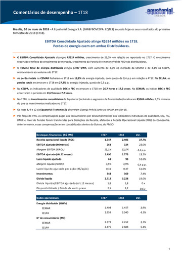 Thumbnail Equatorial Energia Quarterly Report 2018-q1