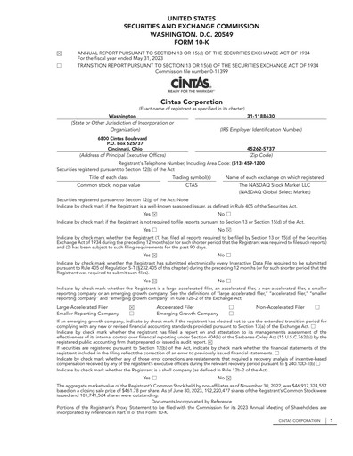 Thumbnail Cintas Annual Report 2023