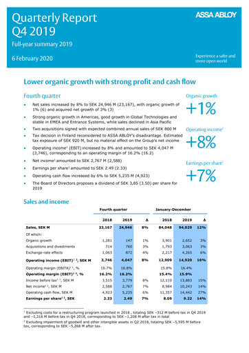 Thumbnail Assa Abloy
 Financial Statement 2019
