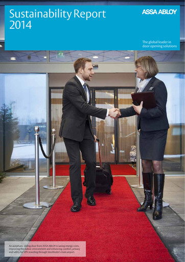 Miniature Assa Abloy
 Rapport de durabilité 2014