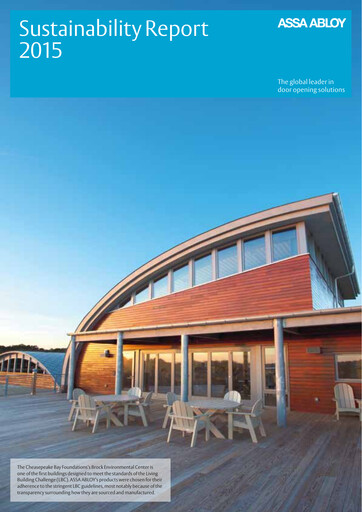 Miniature Assa Abloy
 Rapport de durabilité 2015