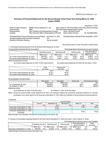 Vorschaubild SENKO Group Holdings Halbjahresbericht 2022-h1