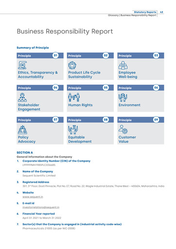 Thumbnail Sequent Scientific ESG Report 2021-2022
