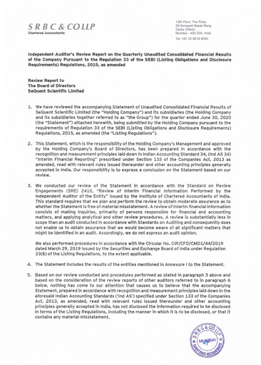 Thumbnail Sequent Scientific Quarterly Report 2020-q1
