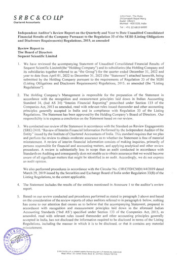 Thumbnail Sequent Scientific Quarterly Report 2022-q3