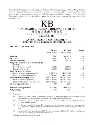 Thumbnail Kingboard Holdings Financial Report 2015