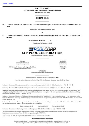 Vorschaubild POOLCORP Jahresbericht 2005