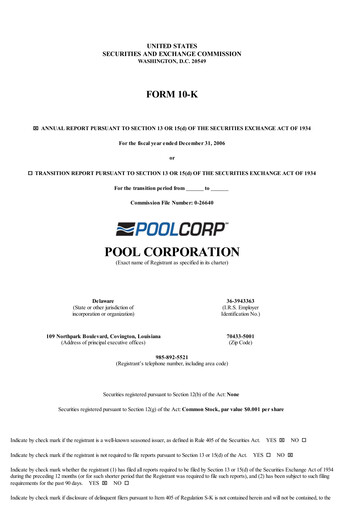 Vorschaubild POOLCORP Jahresbericht 2006