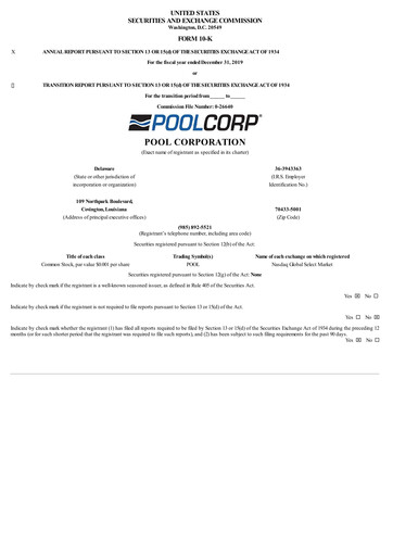 Vorschaubild POOLCORP Jahresbericht 2019