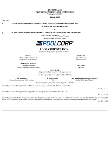 Vorschaubild POOLCORP Jahresbericht 2020
