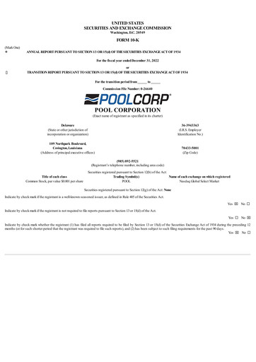 Vorschaubild POOLCORP Jahresbericht 2022