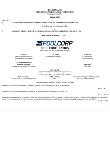 Vorschaubild POOLCORP Jahresbericht 2024