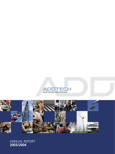 Miniature Addtech AB Rapport annuel 2003-2004