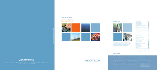 Miniature Addtech AB Rapport annuel 2006-2007