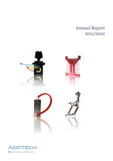 Miniature Addtech AB Rapport annuel 2011-2012