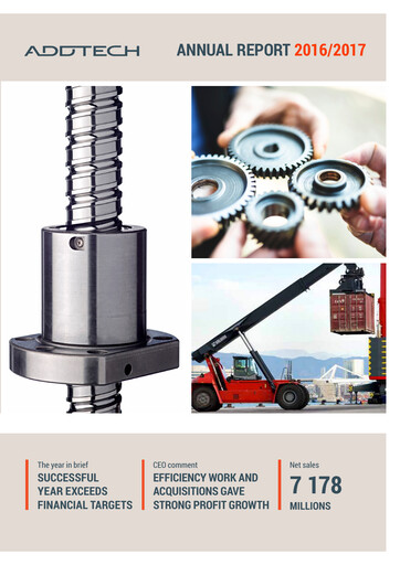 Miniature Addtech AB Rapport annuel 2016-2017