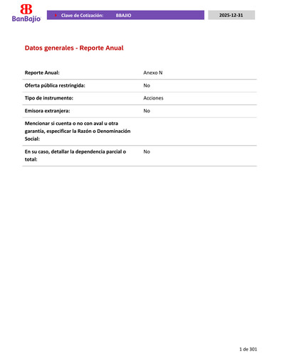 Thumbnail Banco del Bajío Annual Report 2025