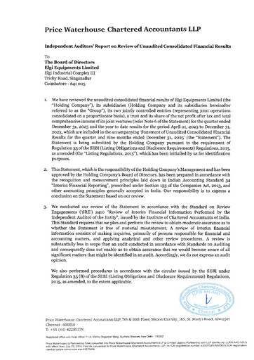 Thumbnail Elgi Equipments
 Quarterly Report 2025-q3