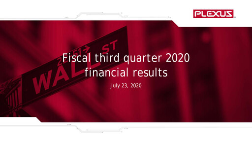 Vorschaubild Plexus Quartalsbericht 2020-q3