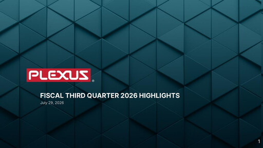 Vorschaubild Plexus Quartalsbericht 2026-q3