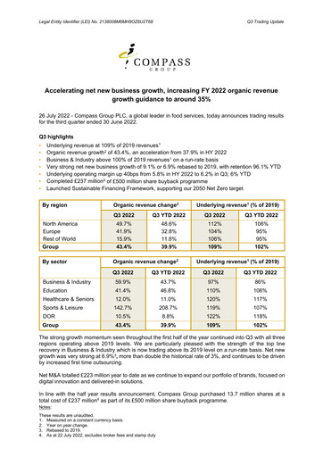 Thumbnail Compass Group Quarterly Report 2022-q3