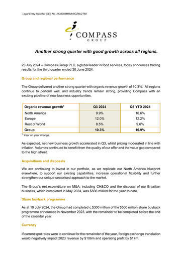 Thumbnail Compass Group Quarterly Report 2024-q3