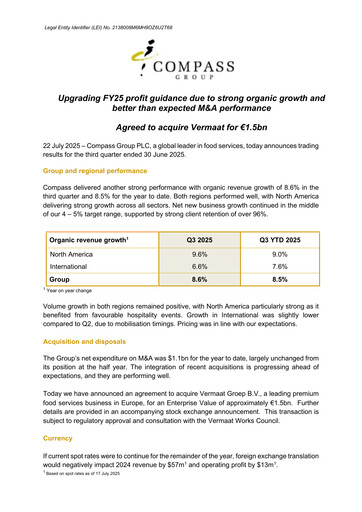 Thumbnail Compass Group Quarterly Report 2025-q3