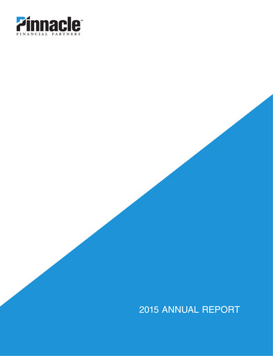 Thumbnail Pinnacle Financial Partners
 Annual Report 2015
