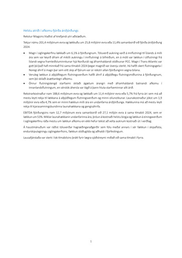Thumbnail Eimskipafélag Íslands Quarterly Report 2025-q4