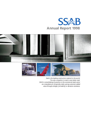 Miniature SSAB Rapport annuel 1998