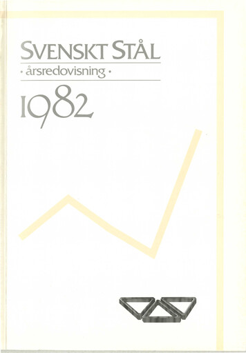Miniature SSAB Rapport annuel 1982