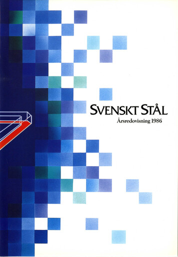 Miniature SSAB Rapport annuel 1986