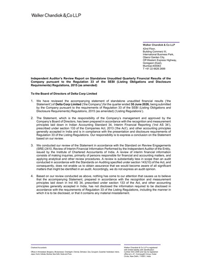 Miniature Delta Corp Rapport trimestriel 2026-q1