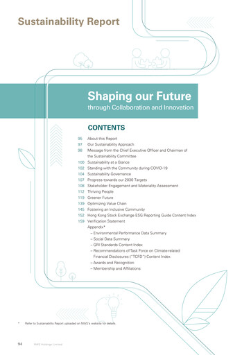 Thumbnail CTF Services Limited
 Sustainability Report 2022