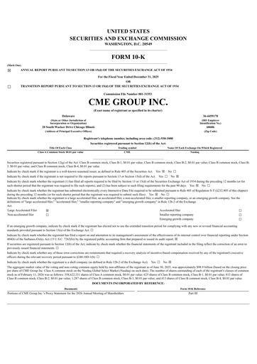 Thumbnail CME Group Annual Report 2025