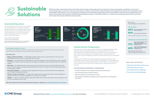 Thumbnail CME Group ESG Report 2025